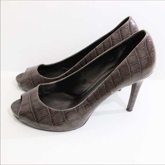 ALDO Brown Croc Print Leather 39 - Picture 6 of 6